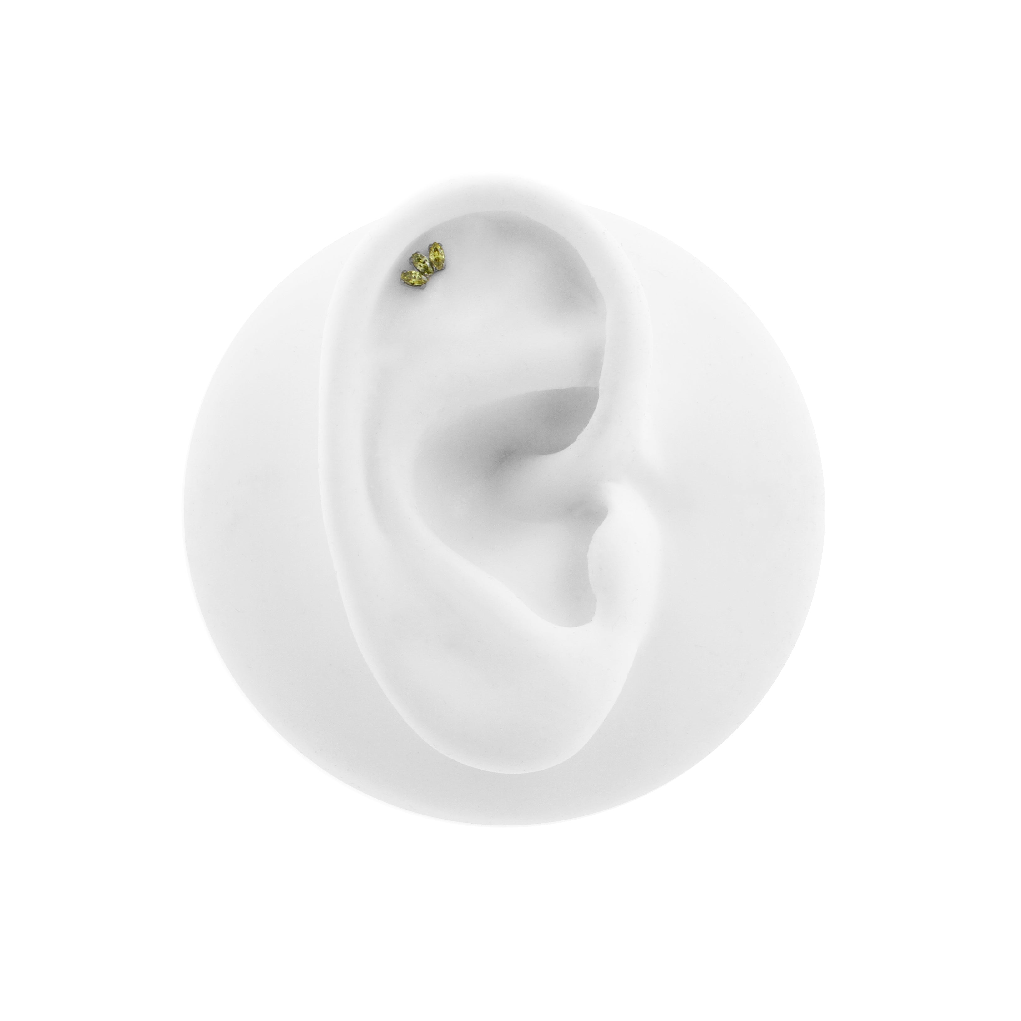 Titanium Zirconia Cluster Top - Moss Green
