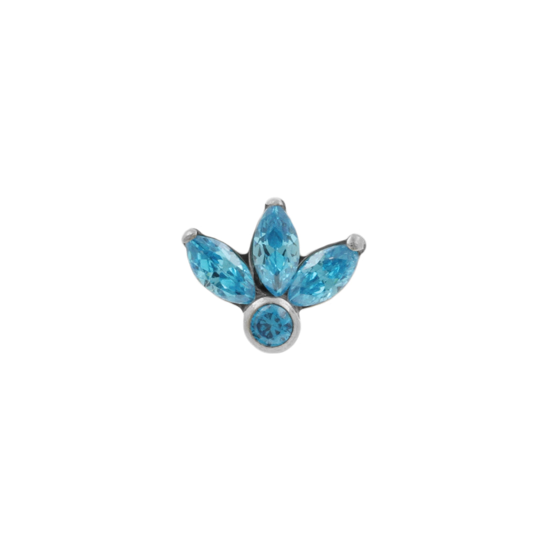 Titanium Zirkonia Cluster Top - Aqua