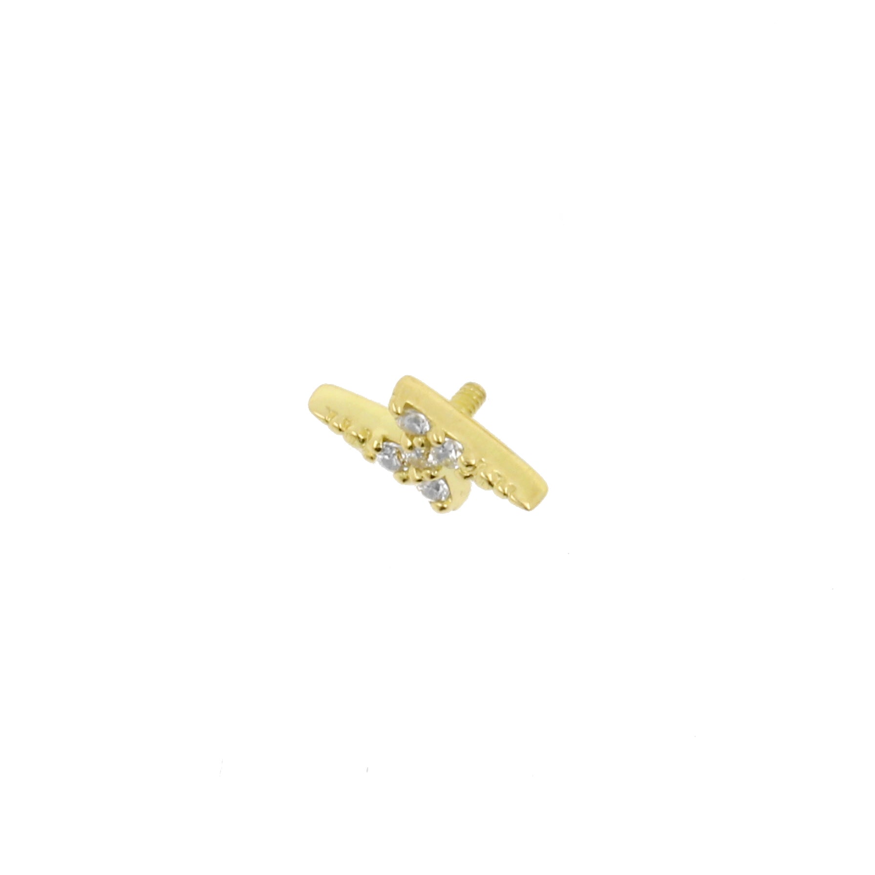 18 Karat Gold Zirconia Flash - Left