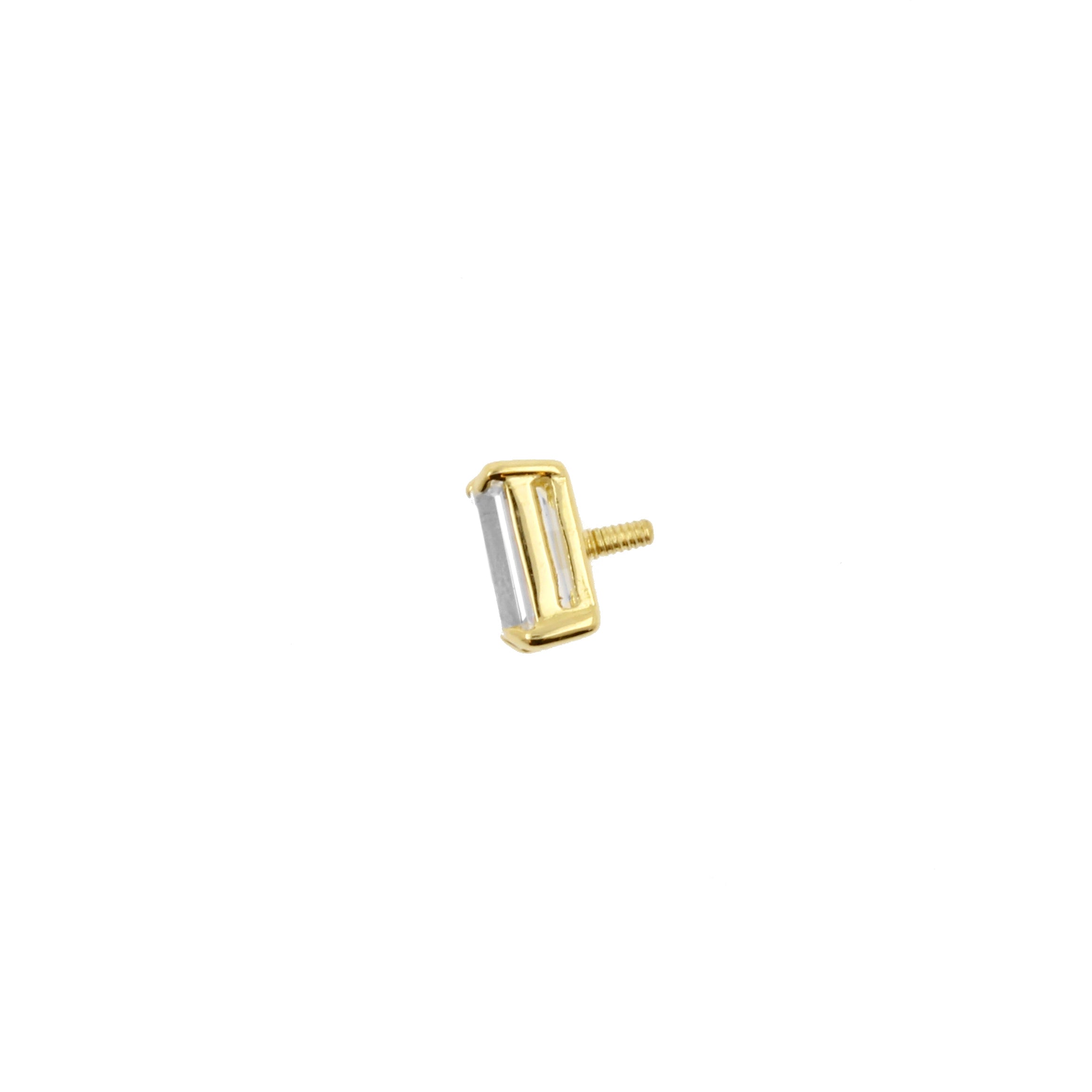 18 Karat Gold Zirconia Octagon