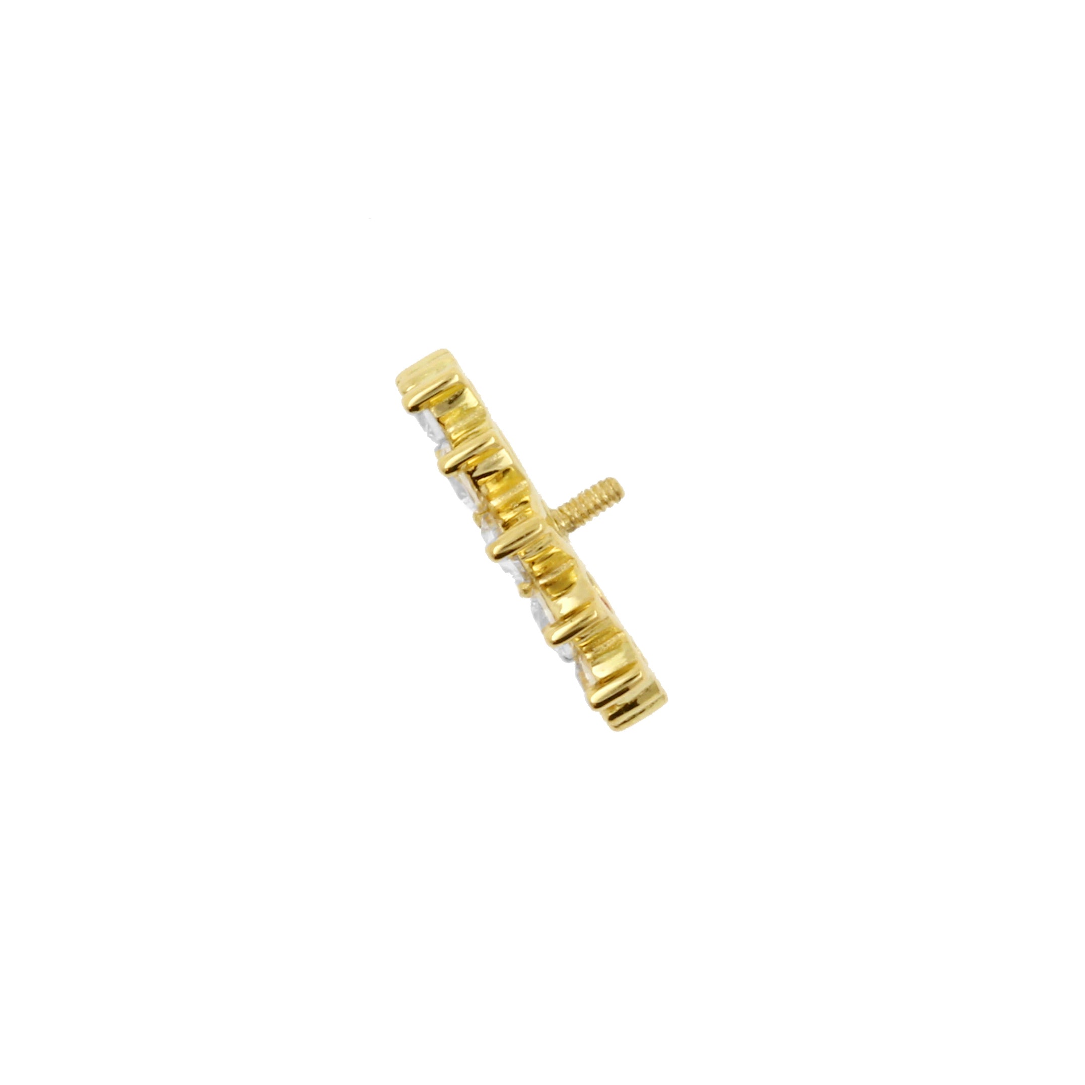 18 Karat Gold Zirconia Royal Curve