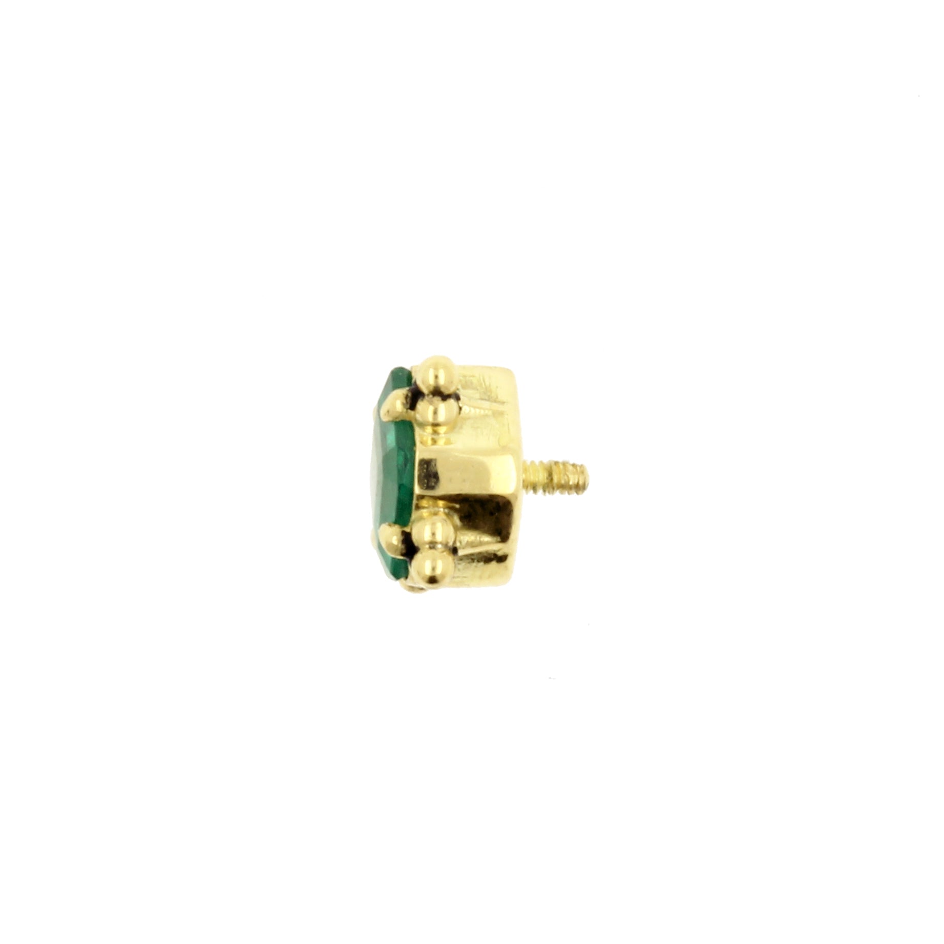 18 Karat Gold Emerald Vintage Square