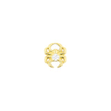 18 Karat Gold Zirkonia Spinne Klar
