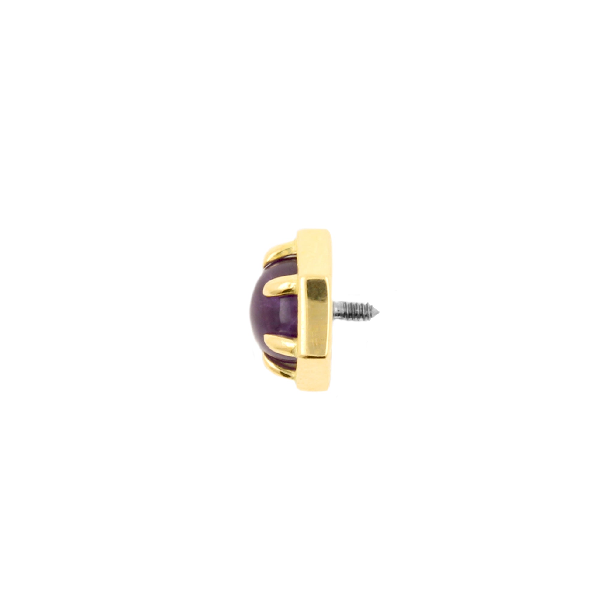 18 Karaats Gouden Amethyst Cabochon Hexagon Amethyst