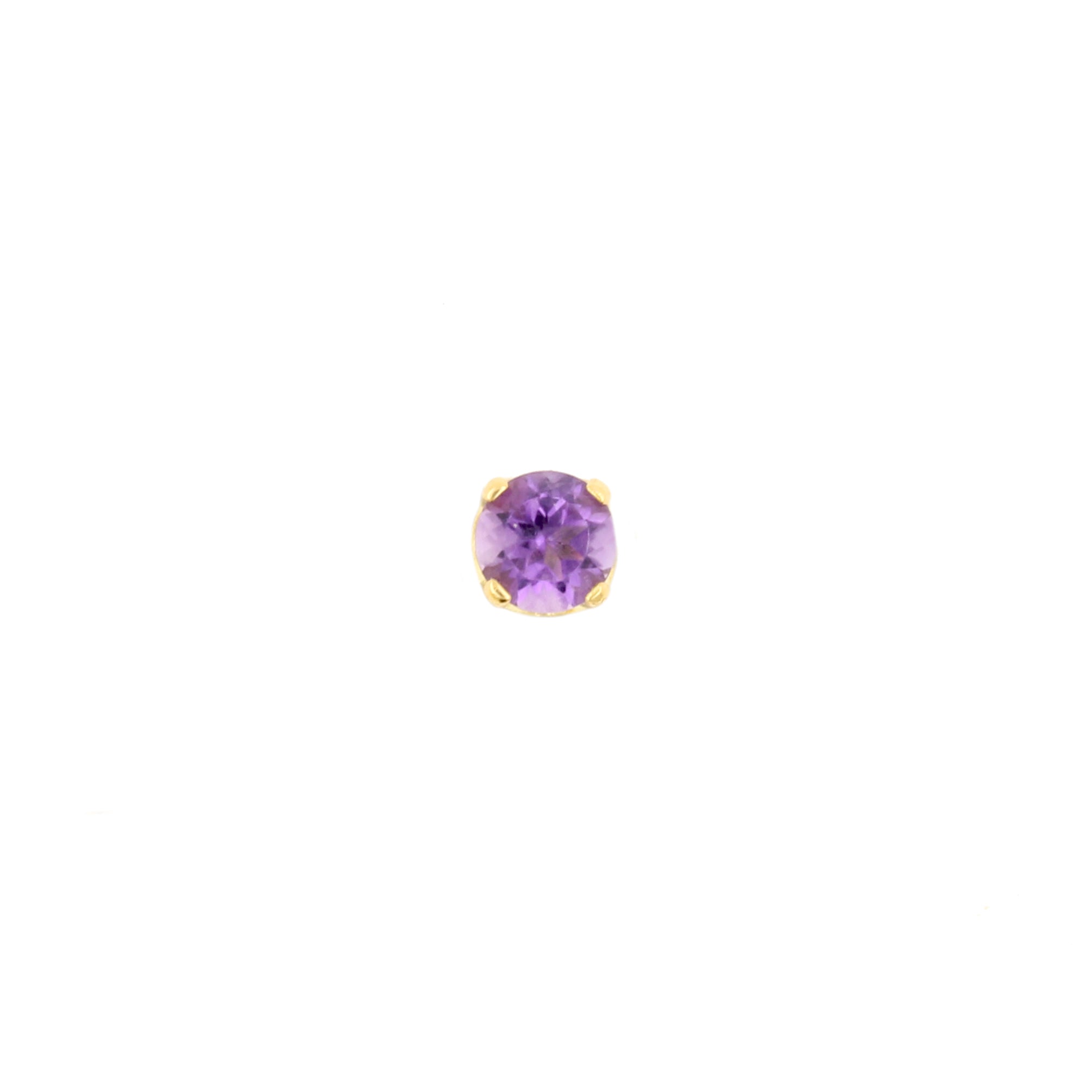 18 Karaats Gouden Amethyst Rond Amethyst