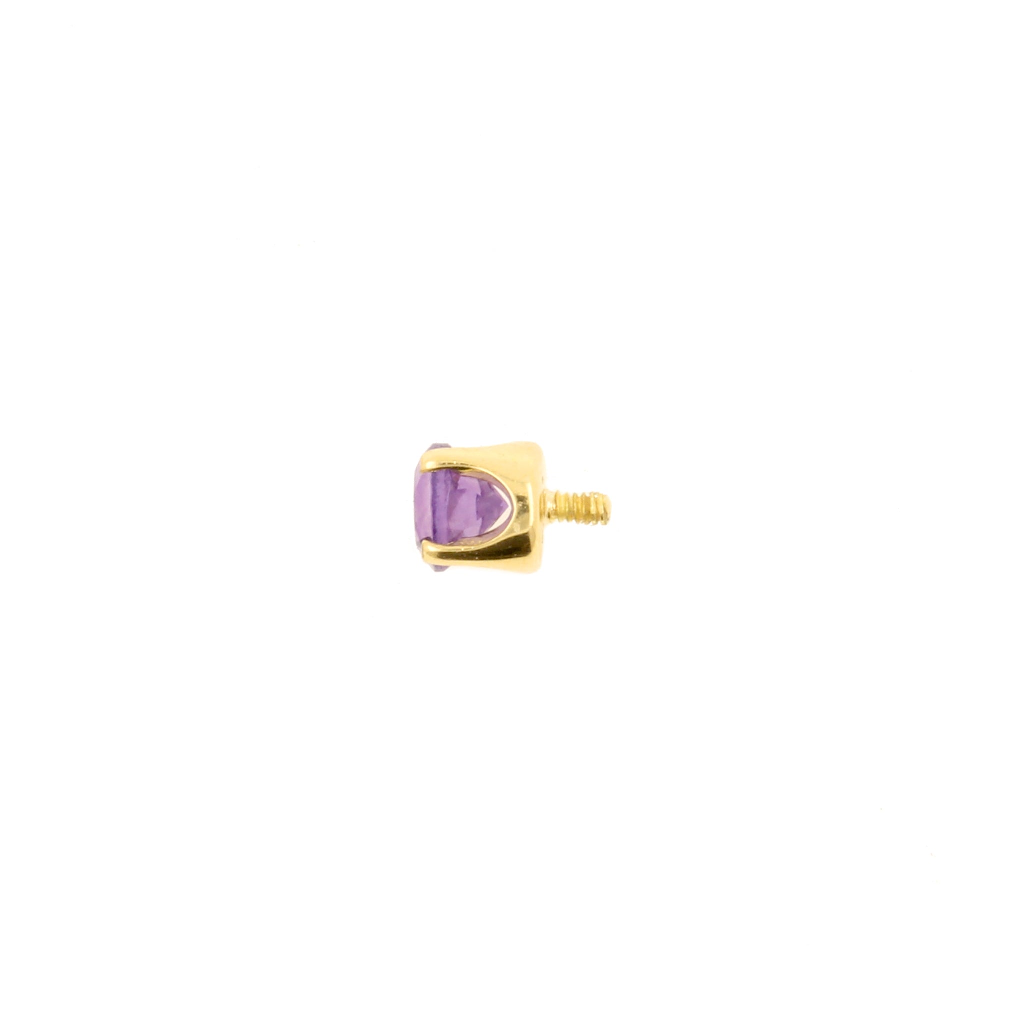 18 Karaats Gouden Amethyst Rond Amethyst