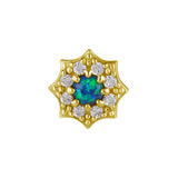 18 Karat Gold Vintage Opal Zirkonia - Stern Black Opal