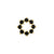 18 Karaats Gouden Click Ring Bedel - Zirkonia Gemmed Ring Black
