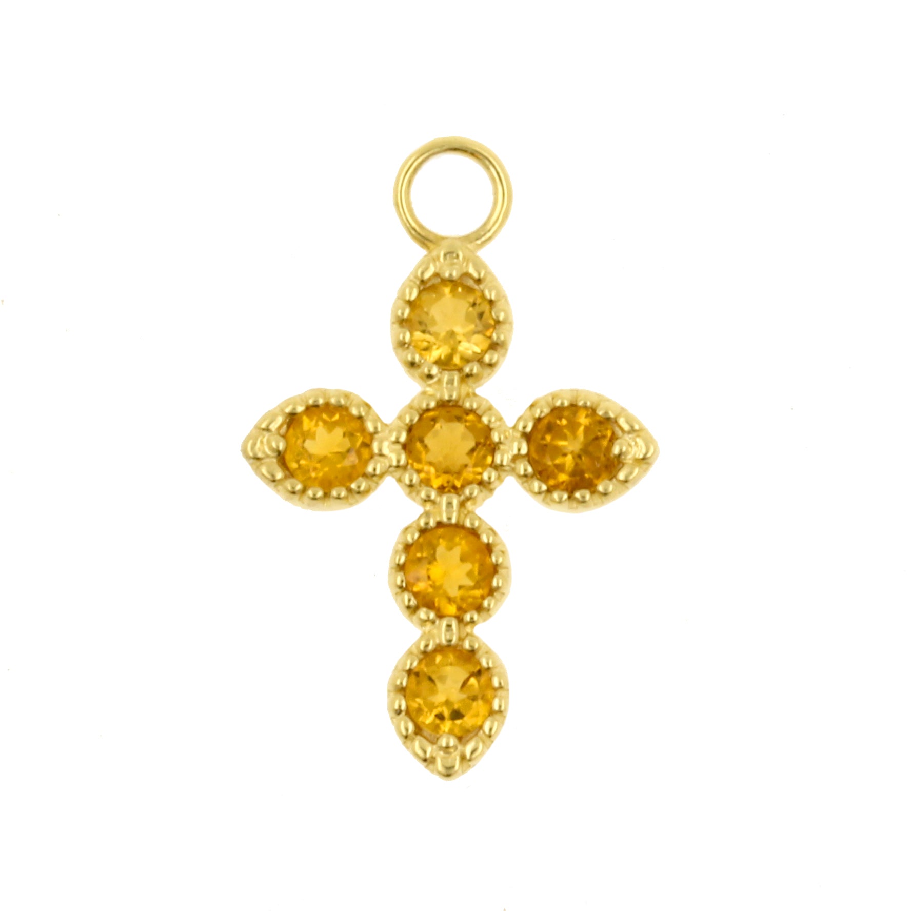 18 Karaats Gouden Click Ring Bedel - Cross Citiren Orange
