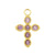 18 Karat Gold Click Ring Charm - Cross Pink Amethyst