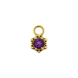 18 Karat Gold Click Ring Anhänger – Vintage Dots Amethyst