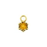 18 Karat Gold Click-Ring Anhänger - Vintage Dots Citrin Orange