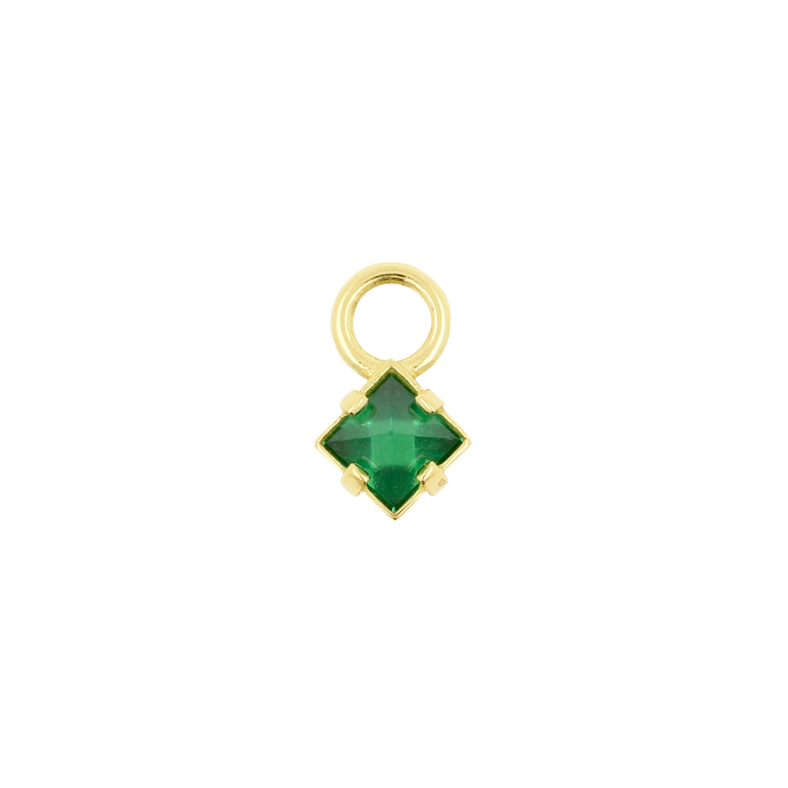 18 Karat Gold Click Ring Charm - Pyramid Nano Gem