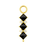 18 Karat Gold Click-Ring Anhänger - Pyramide Edelsteine