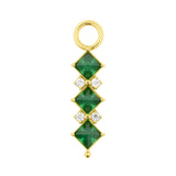 18 Karat Gold Click Ring Anhänger - Pyramiden-Edelsteine