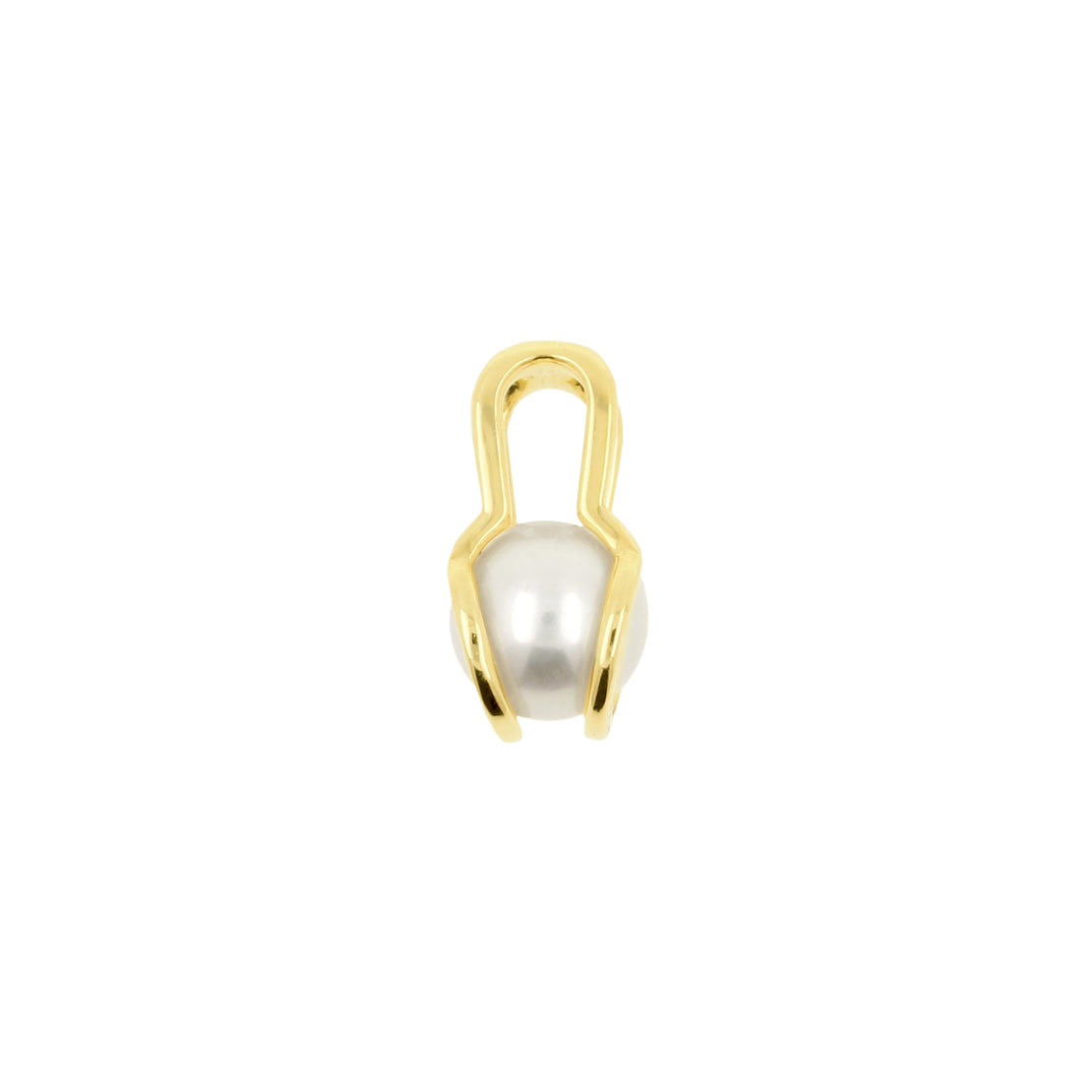 18 Karat Gold Click Ring Charm - Freshwater Parel