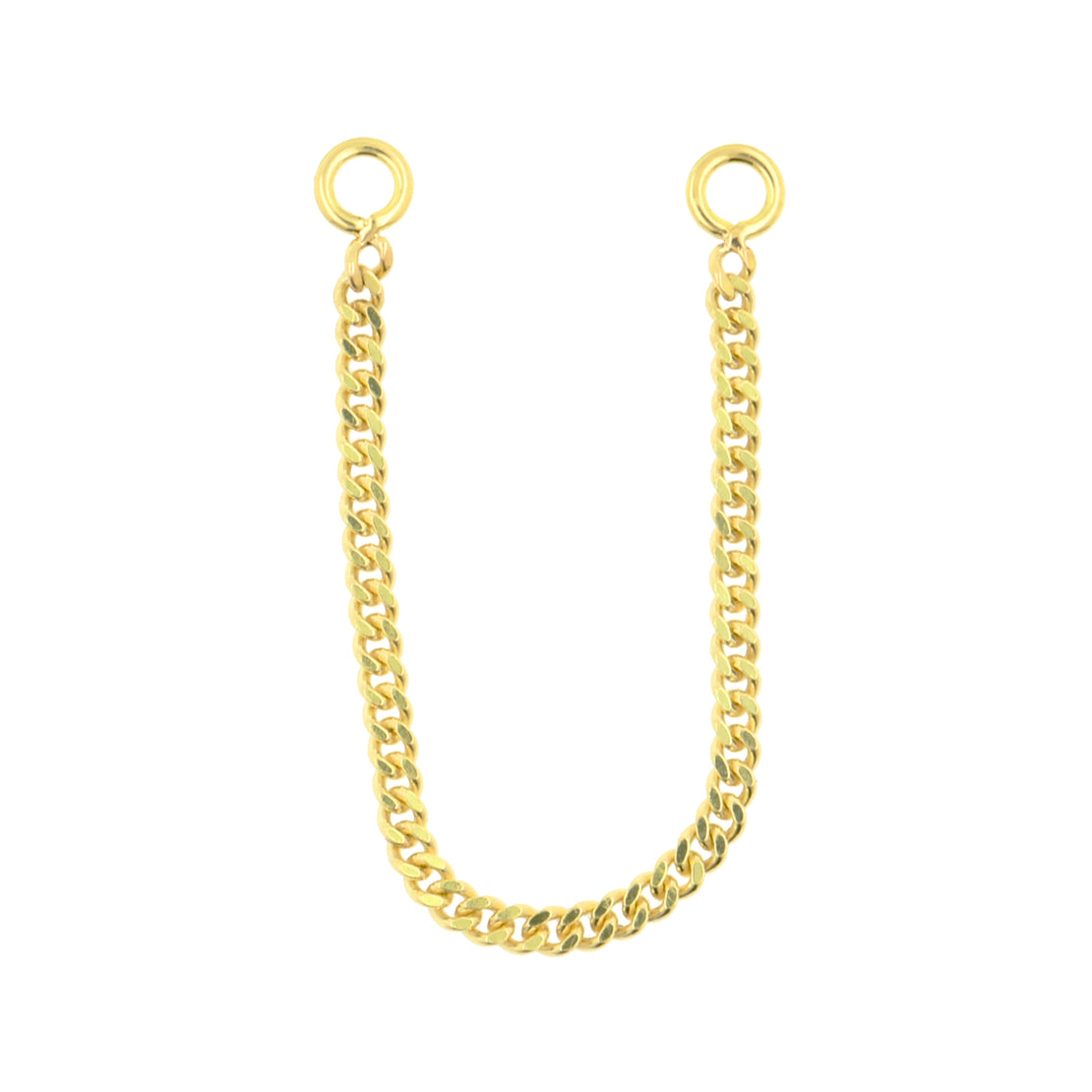 18 Karaats Gouden Piercing Ketting - Plat