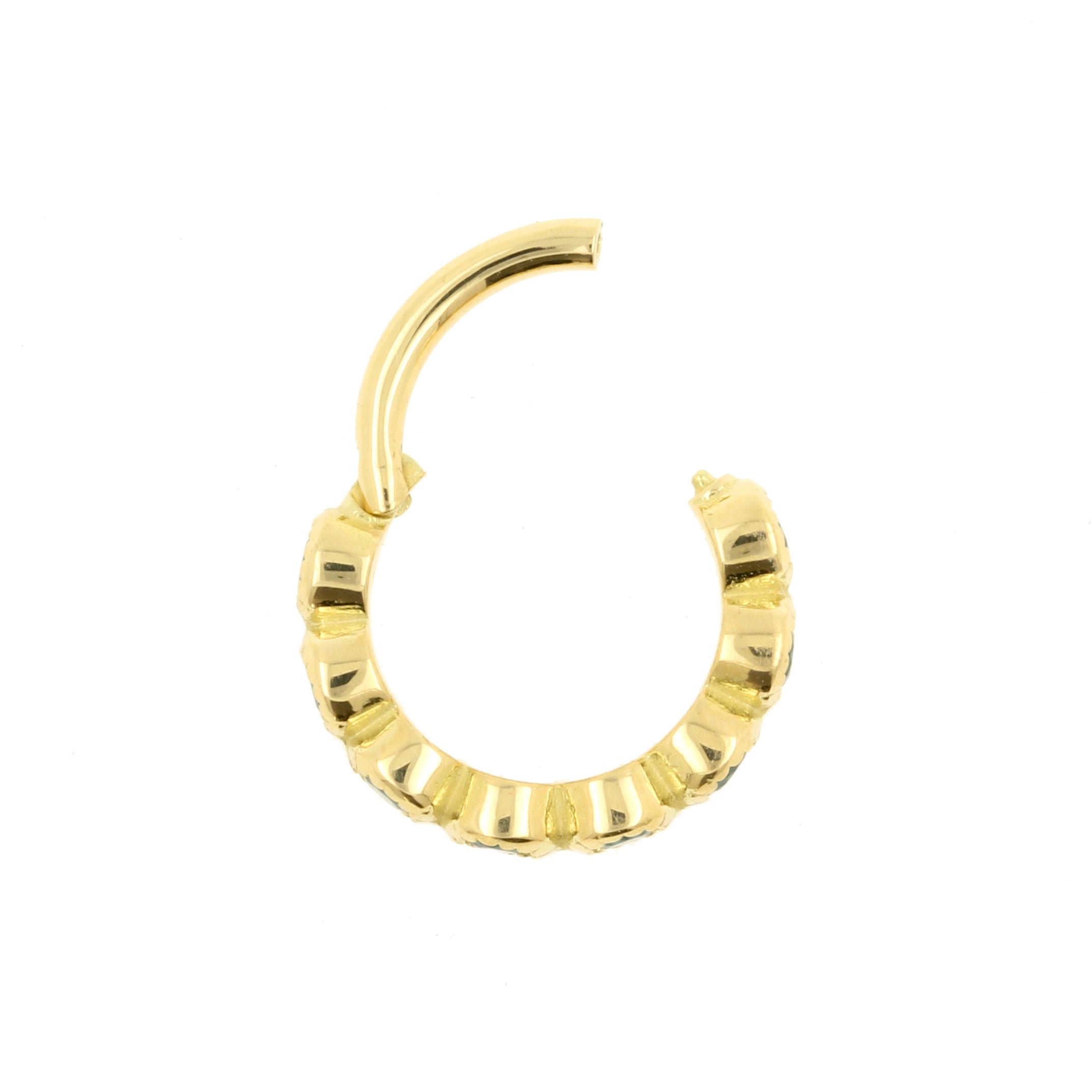 18 Karaats Gouden Click Ring - Gems Dark Afghan Tourmaline