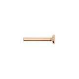Titanium Labret Stecker – 3 mm Scheibe Roségold