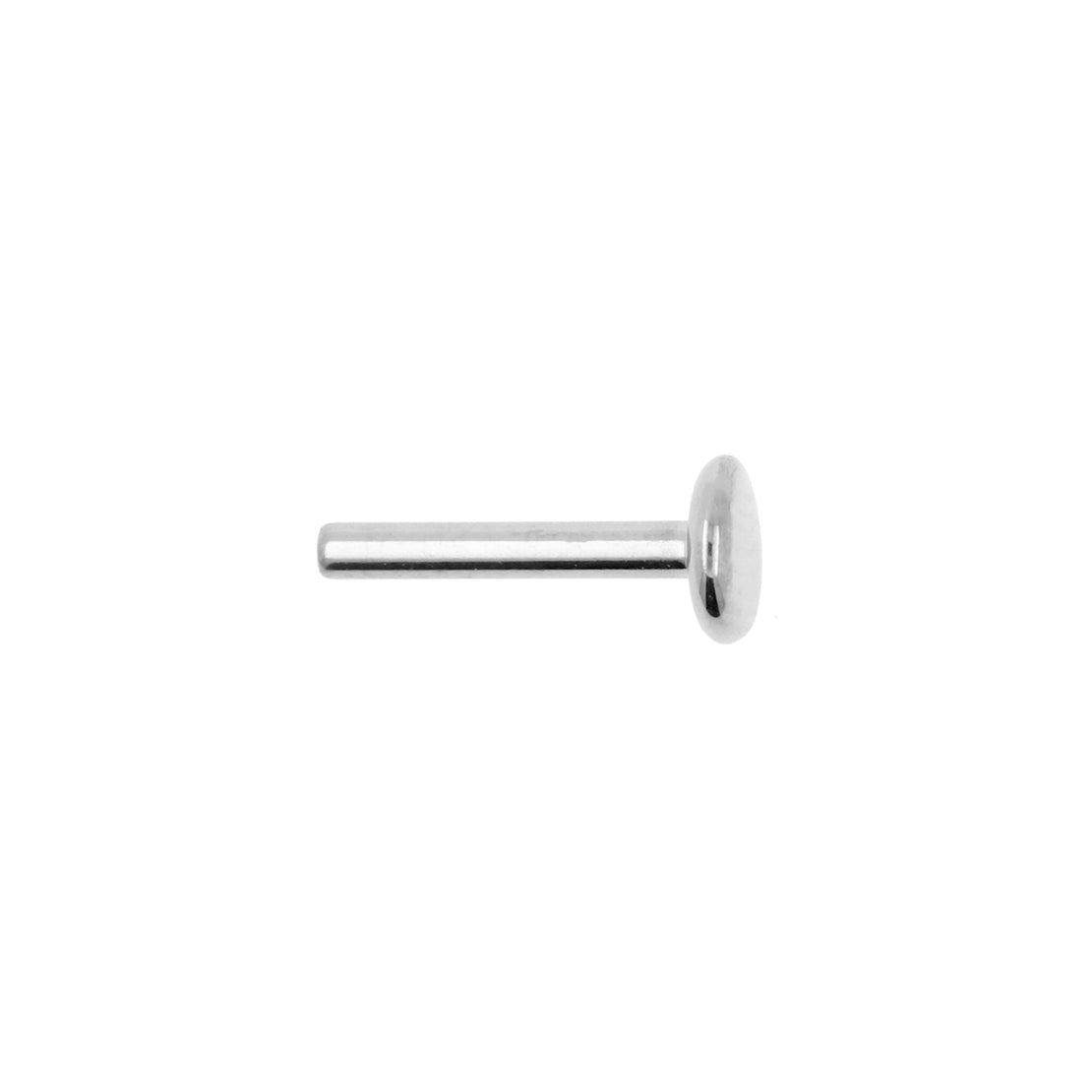 Titanium Labret Stud - 4 mm Disc Zilver