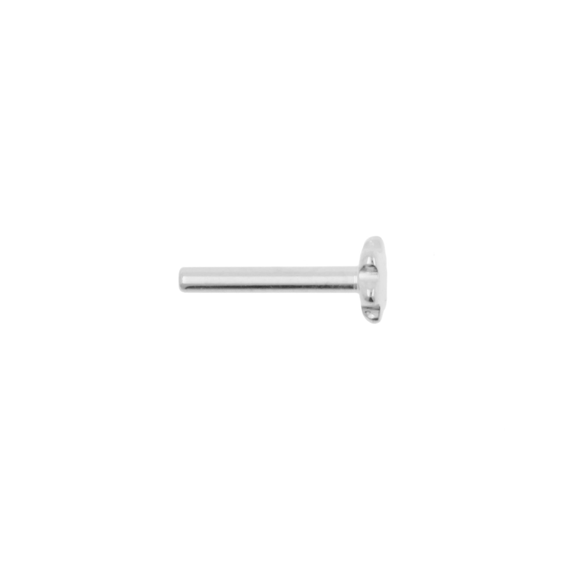 Titanium Flatback Stud - Bloemvorm Zilver