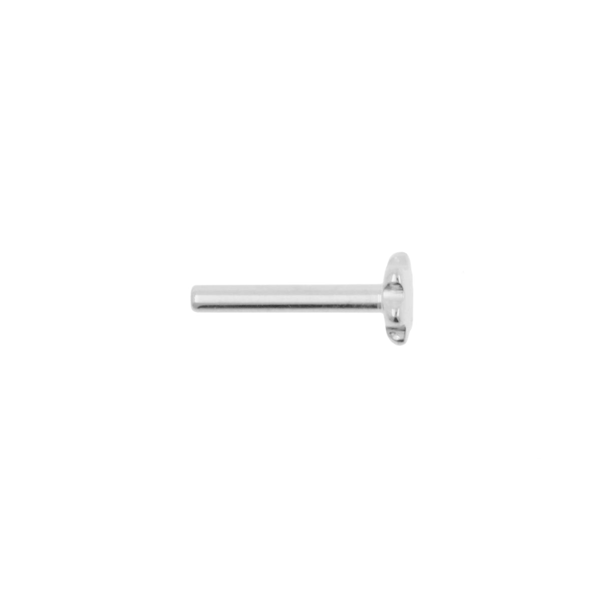 Titanium Flatback Stecker - Blütenform Silber