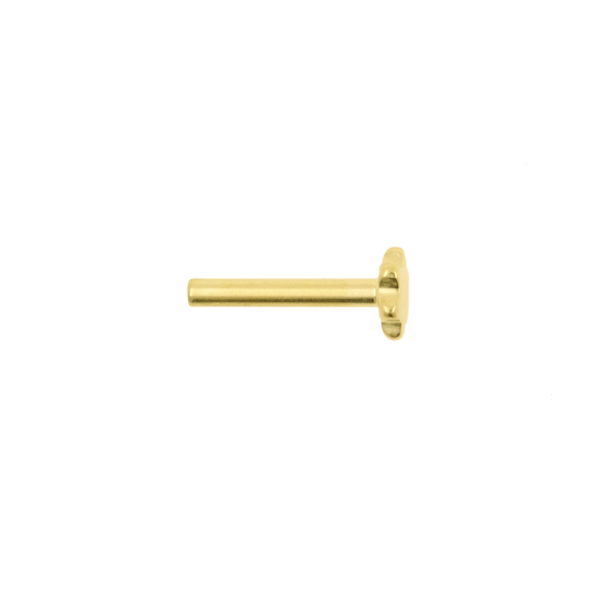 Titanium Flower Flatback Stud Gold