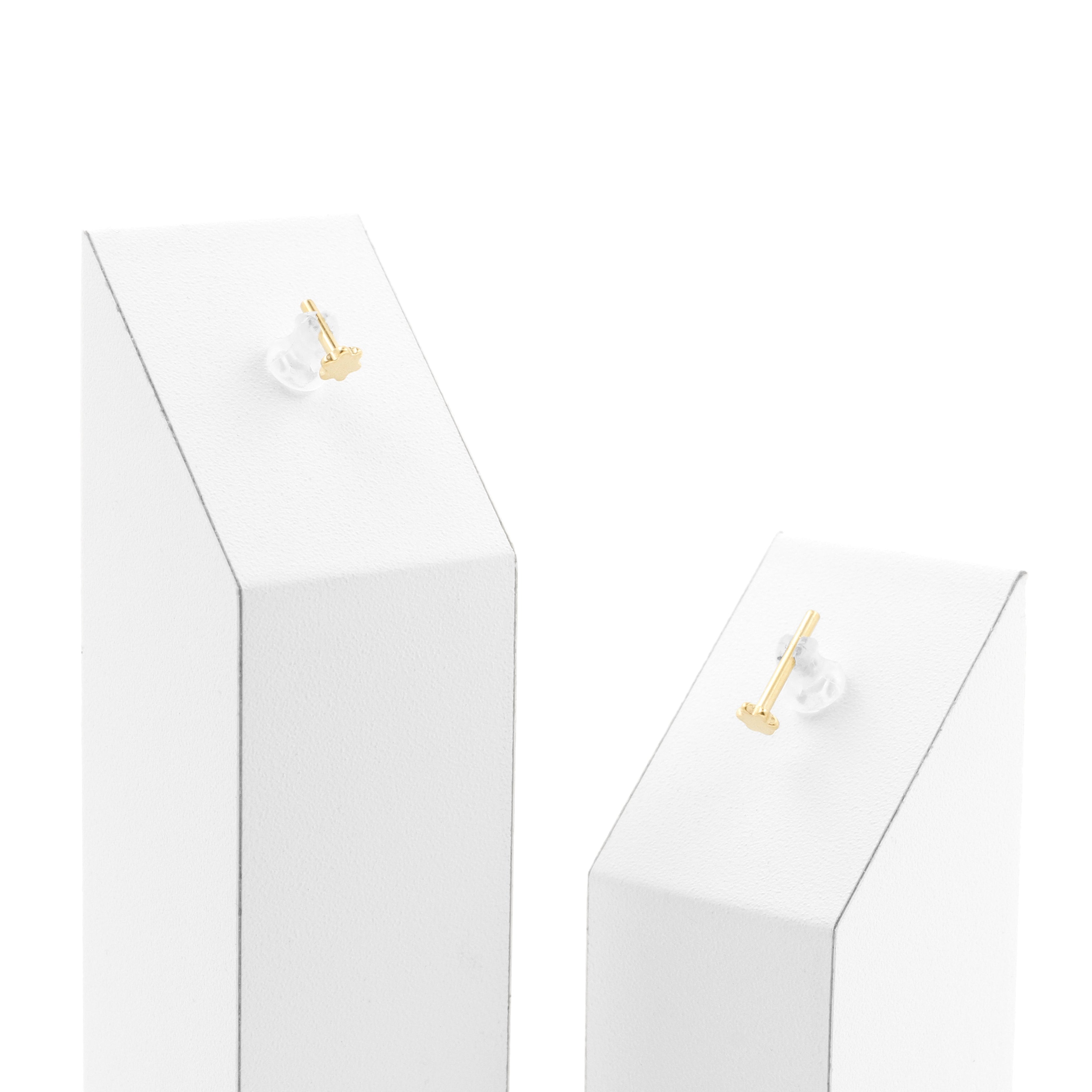 Titanium Flower Flatback Stud Gold