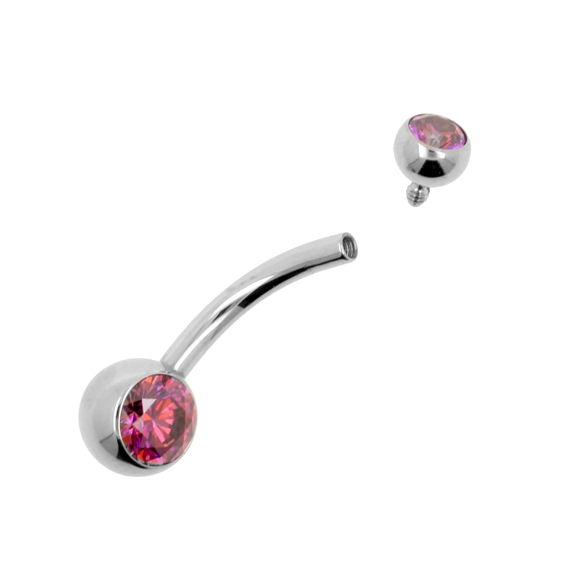 Titanium Banana Met Zirkonia Red