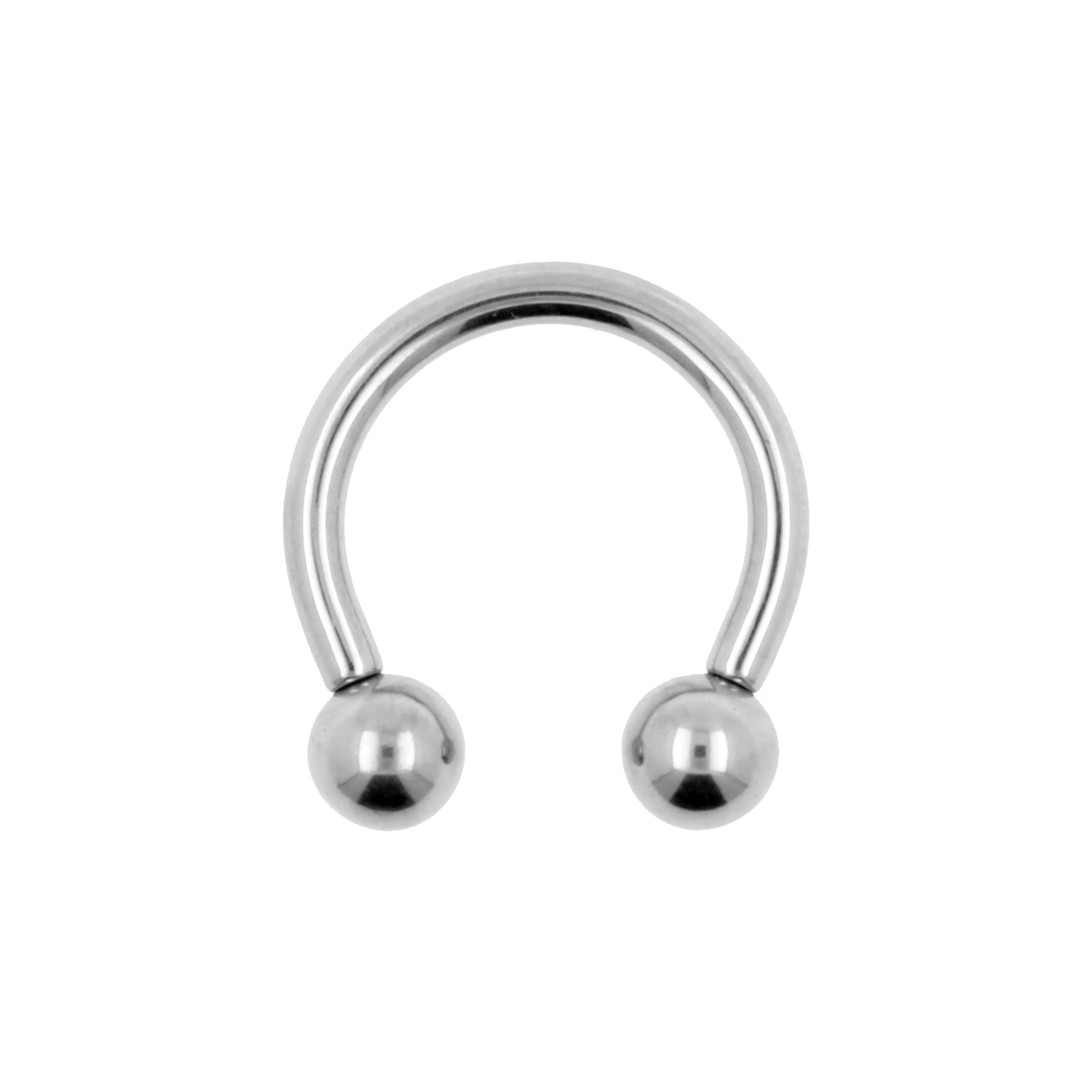Titanium Circular Barbell Zilver