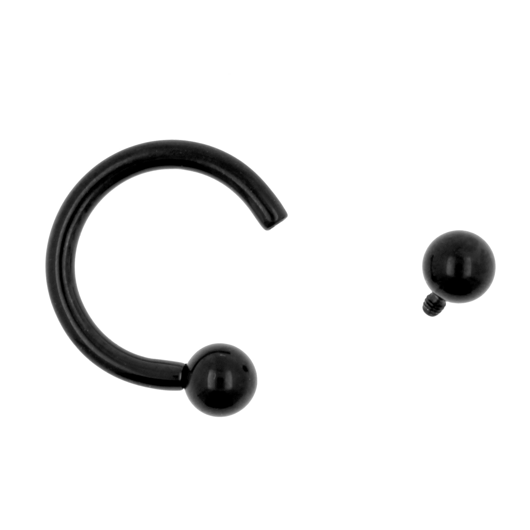 Titanium Circular Barbell Zwart