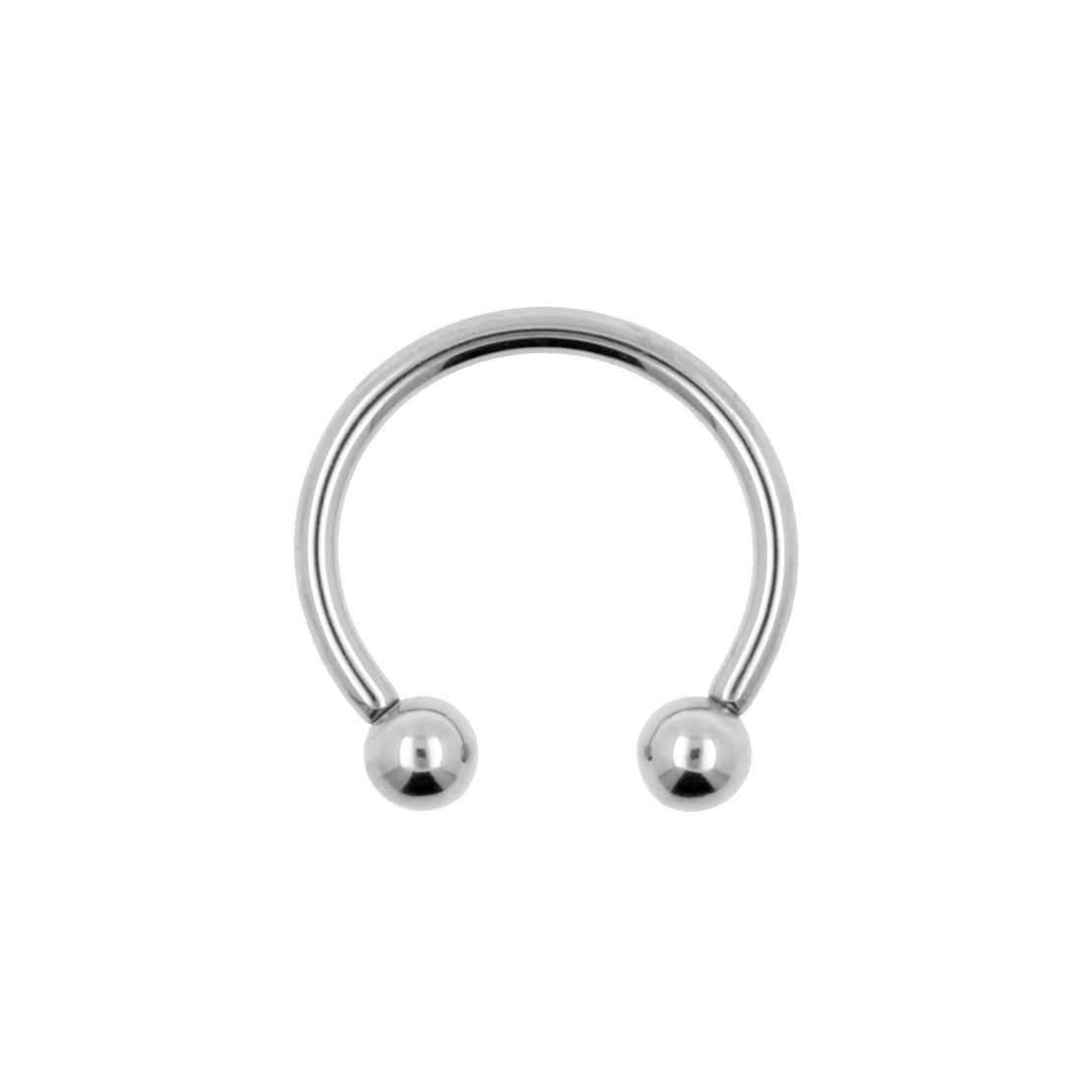 Titanium Circular Barbell Zilver