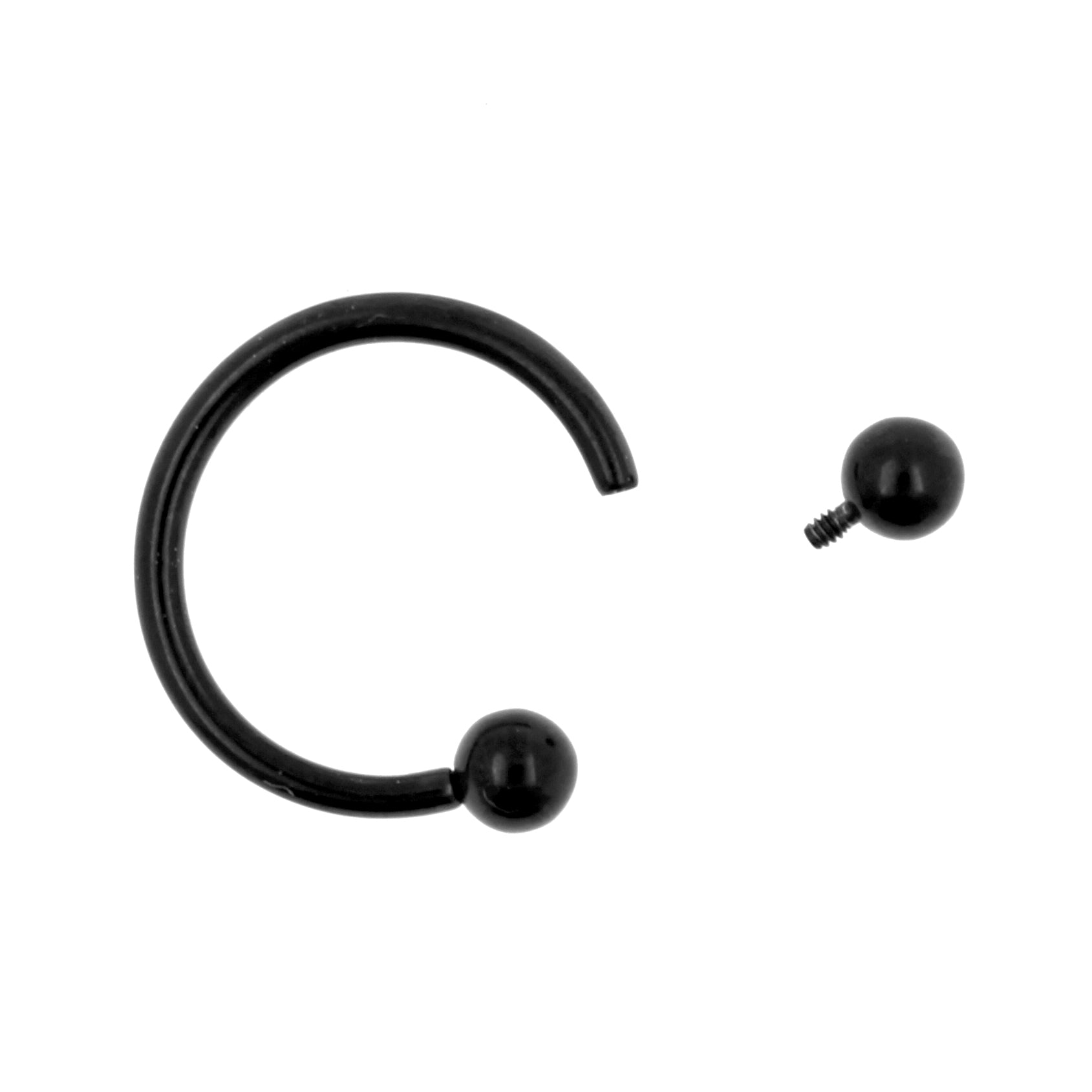 Titanium Circular Barbell Zwart