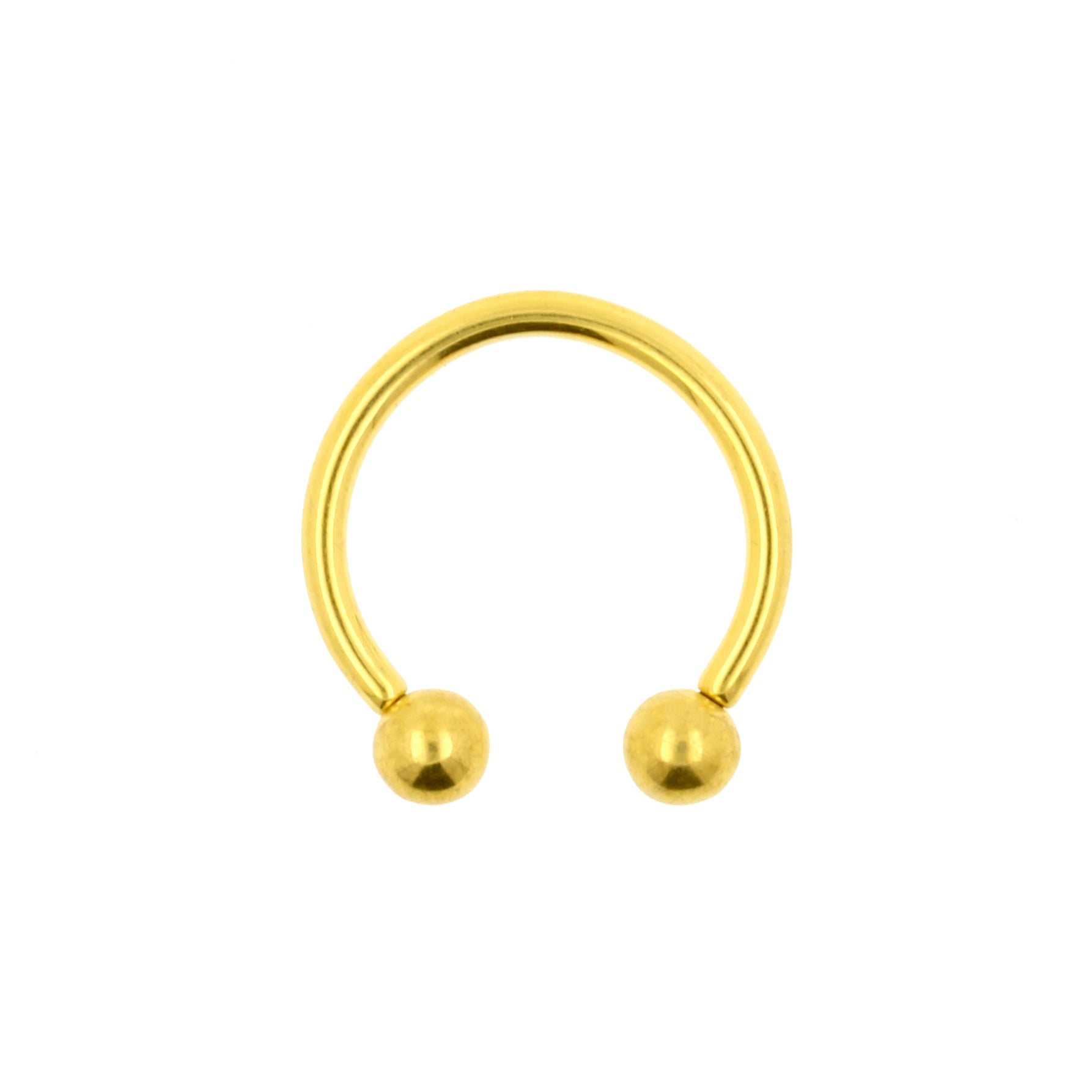 Titanium Circular Barbell Goud