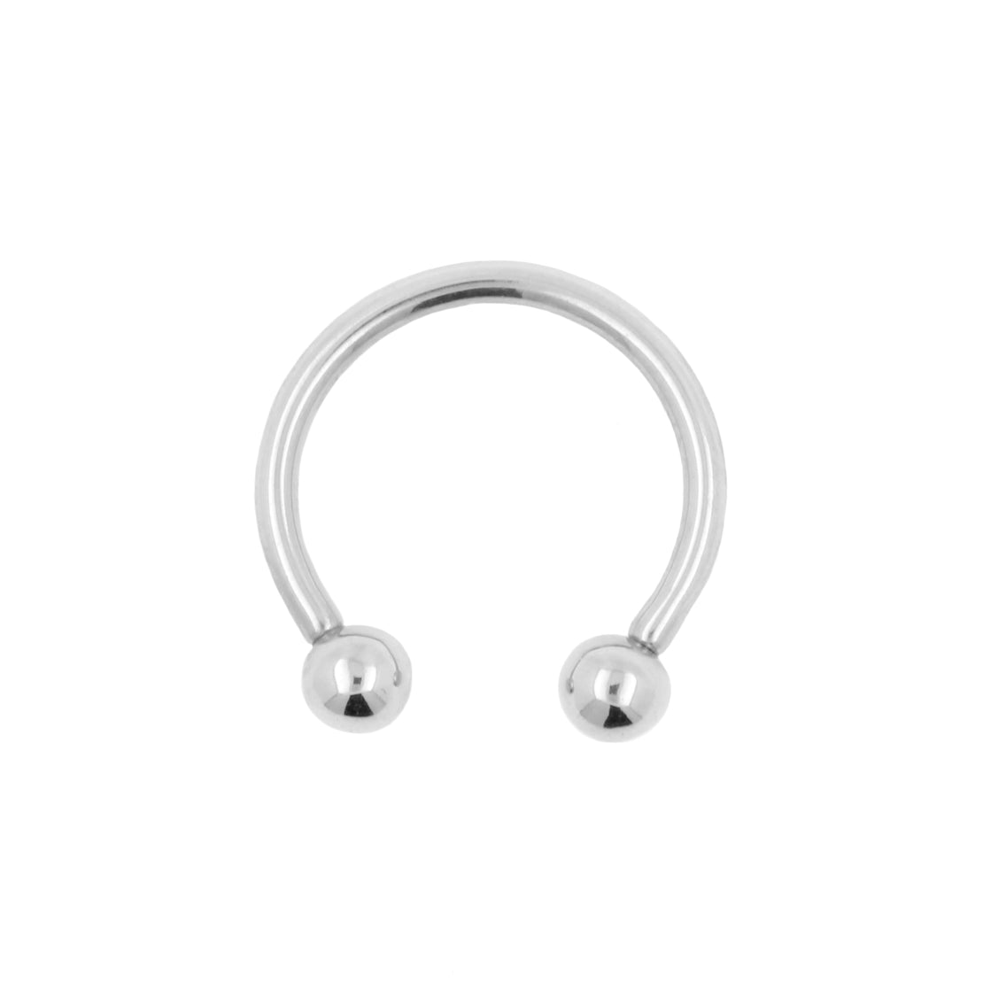 Titanium Mini Circular Barbell Zilver