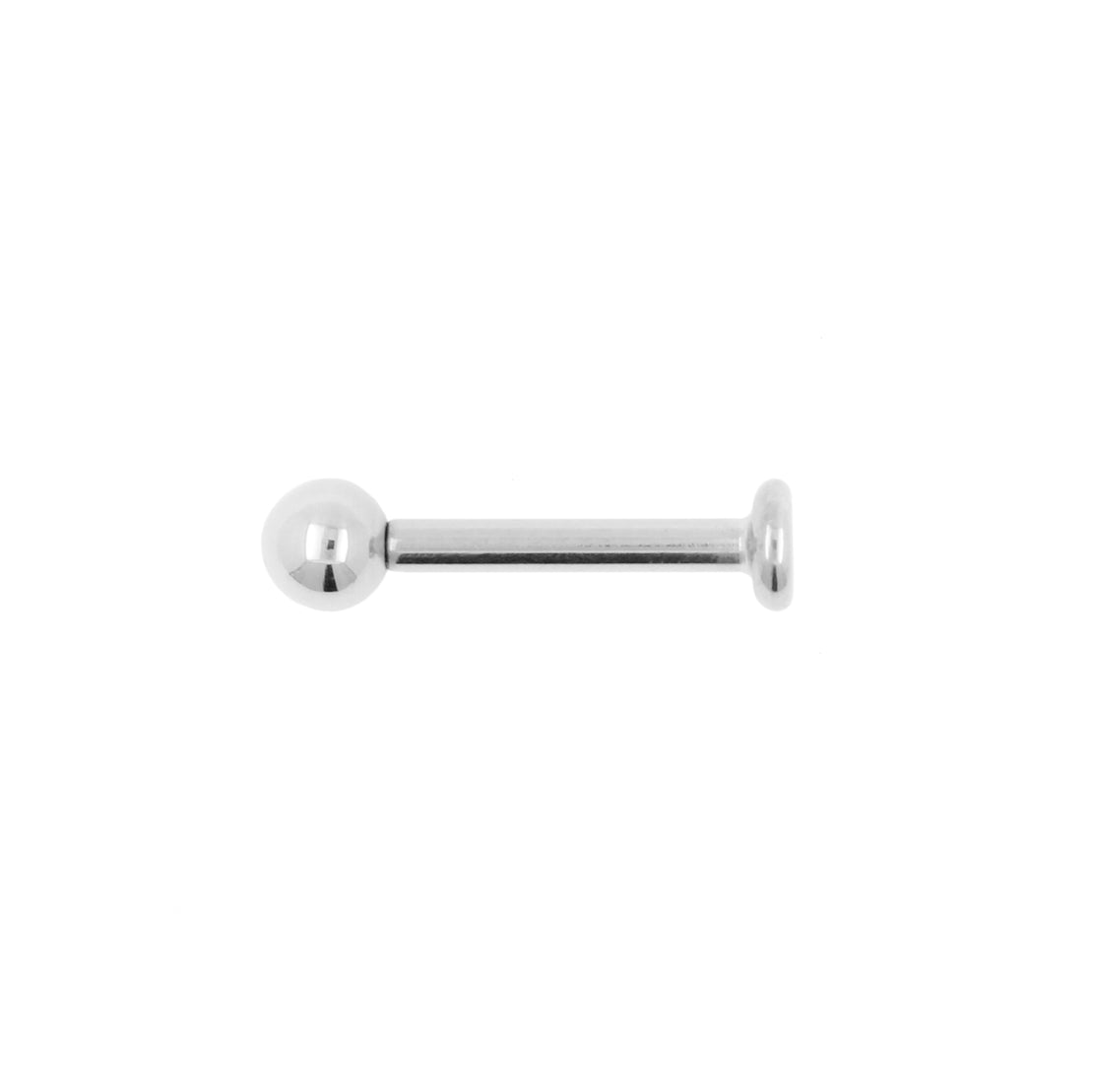 Titanium Flatback Labret Stud Zilver