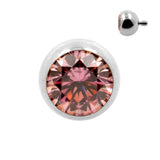 Titanium-Kügelchen mit Zirkonia Rosa
