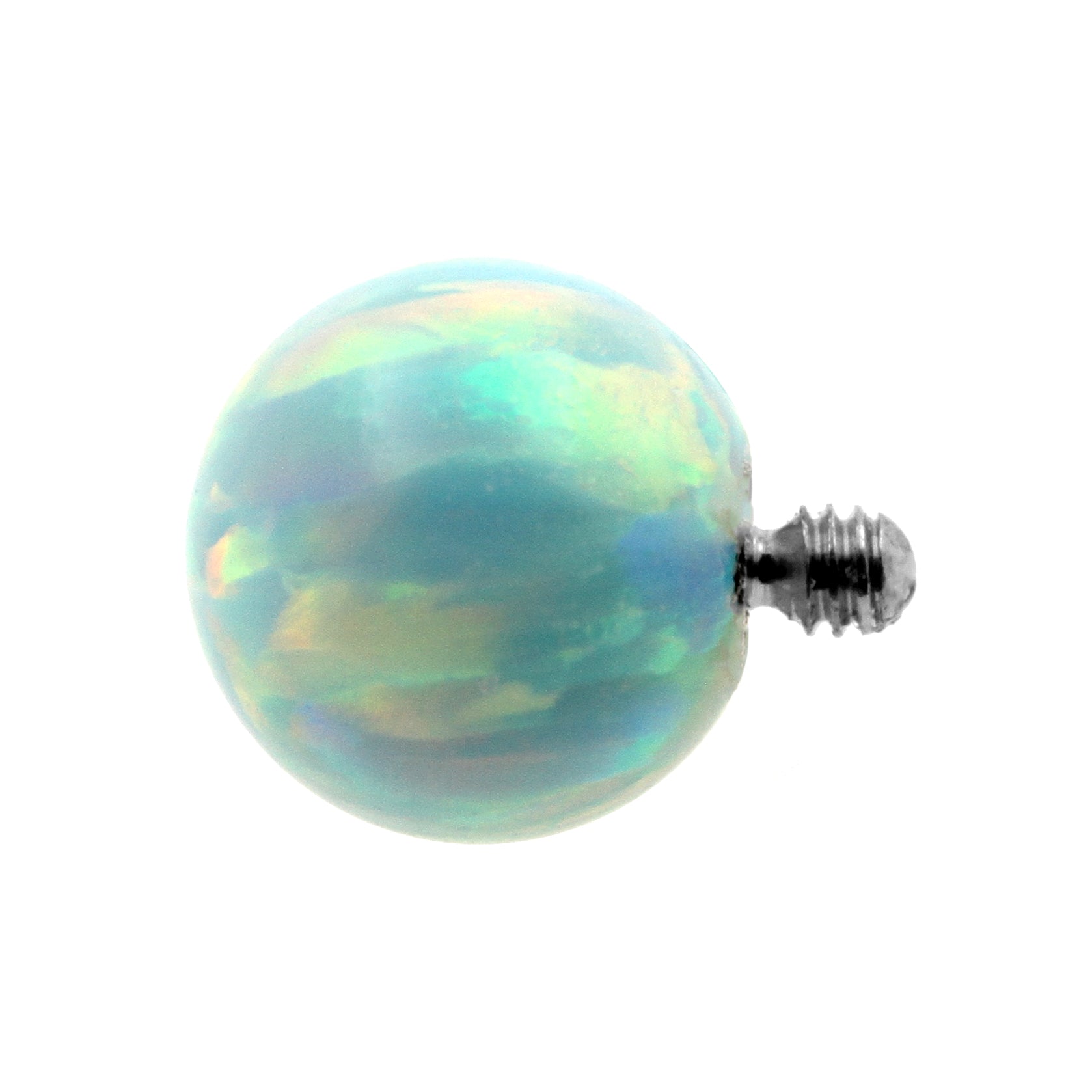 Synthetic Stone Opal Ball Light Green Opal