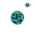 Titanium Multi-Jewelled Ball Blue Zircon