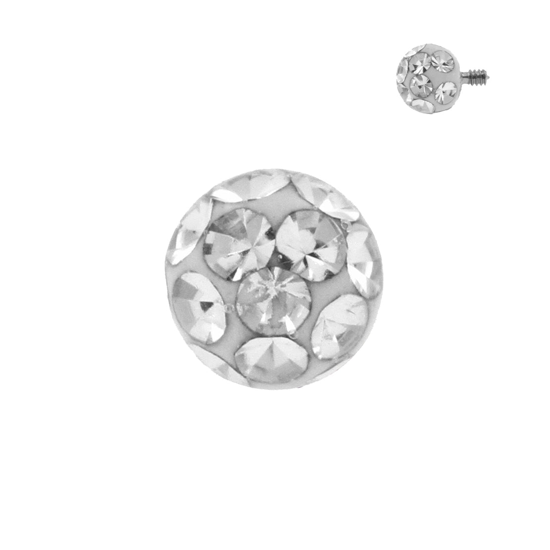 Titanium Multi-Jewelled Ball Clear