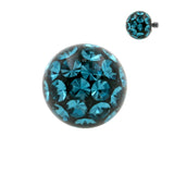 Titan Multi-Schmuckperle Blau Zirkon