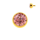 Titanium Kügelchen mit Zirkonia Pink