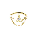 Titanium Verdeckte Helix-Kurve mit Zirkonia Gold