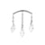 Titanium Hidden Helix Curve Met Zirkonia Zilver