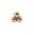 Chirurgisch Stalen Triple Dots Rose Goud