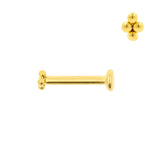 Titan Dots Cluster Labret – 3 mm Gold