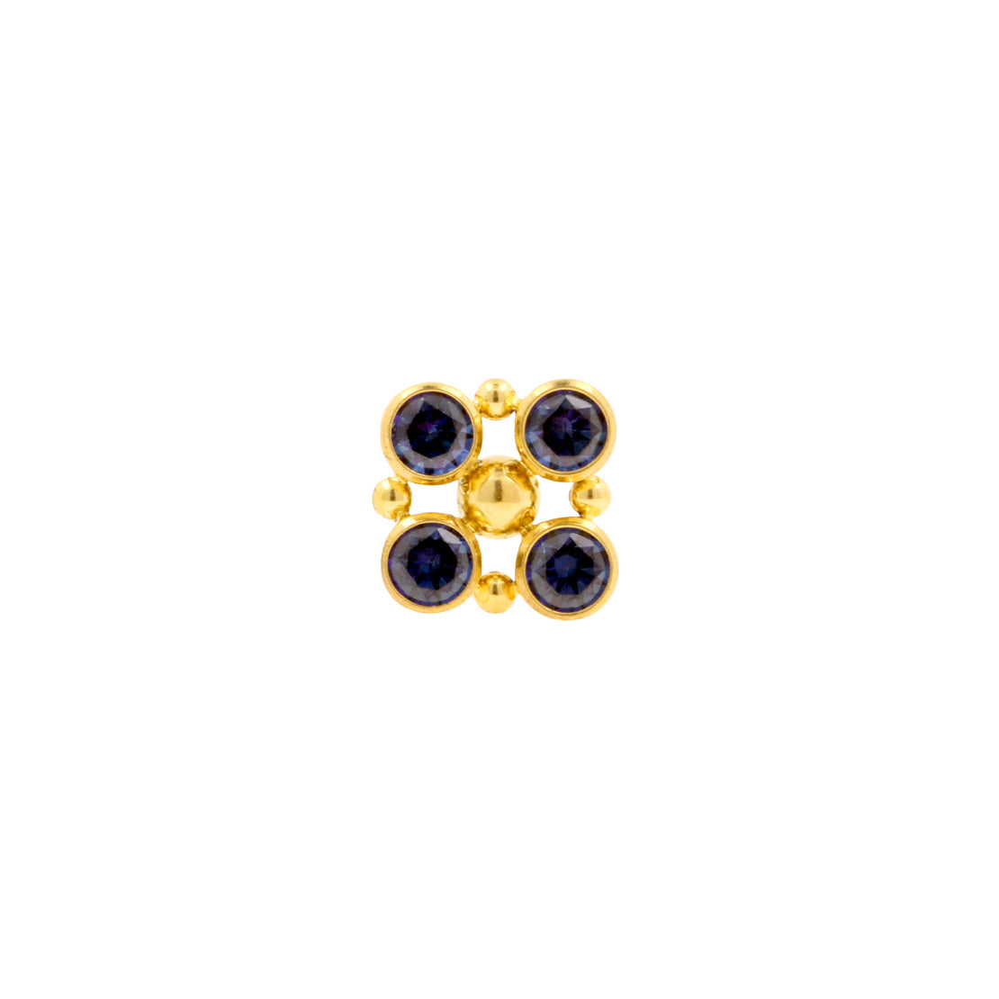 Titanium Zirconia Cluster - Gold Royal Blue