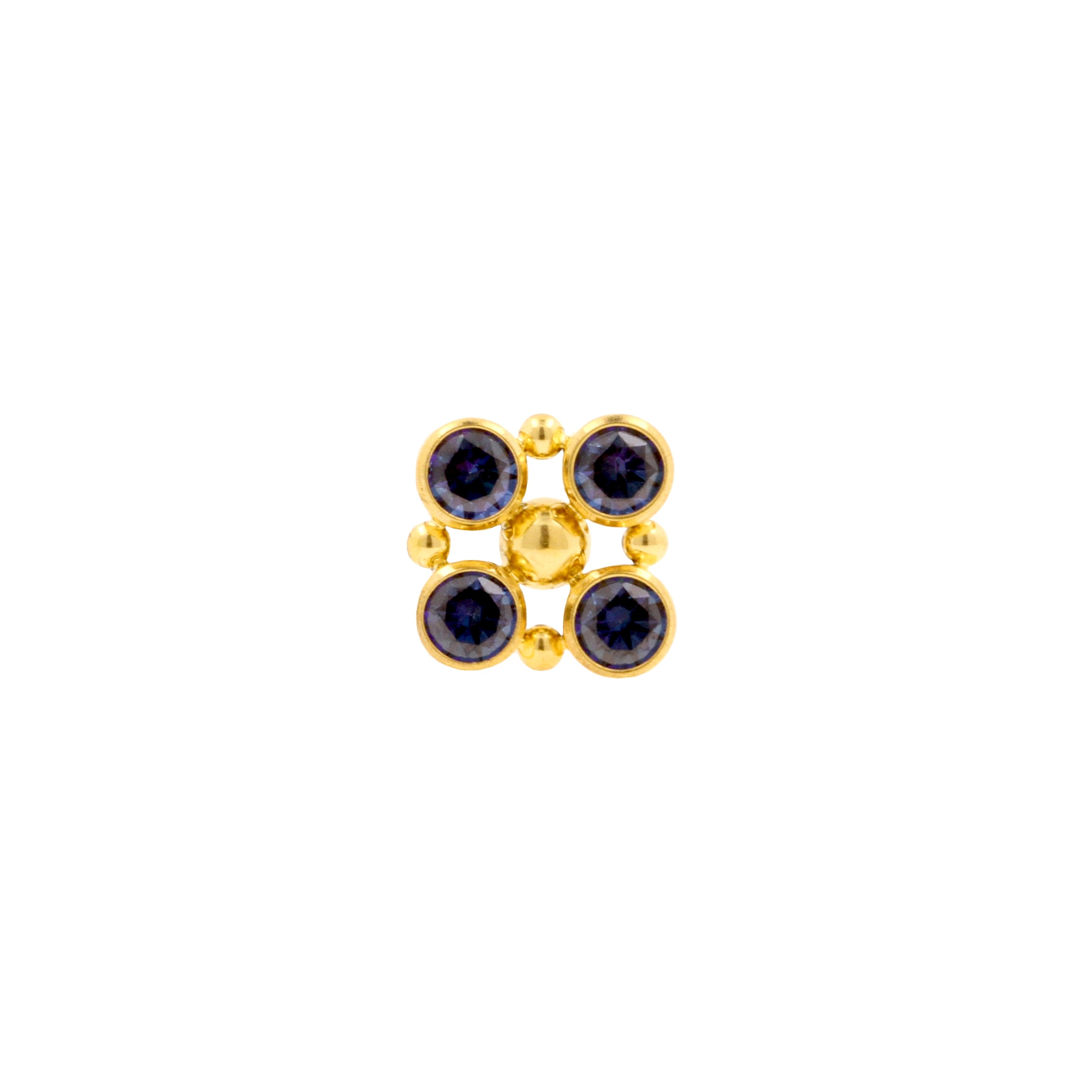 Titanium Zirconia Cluster - Gold Royal Blue