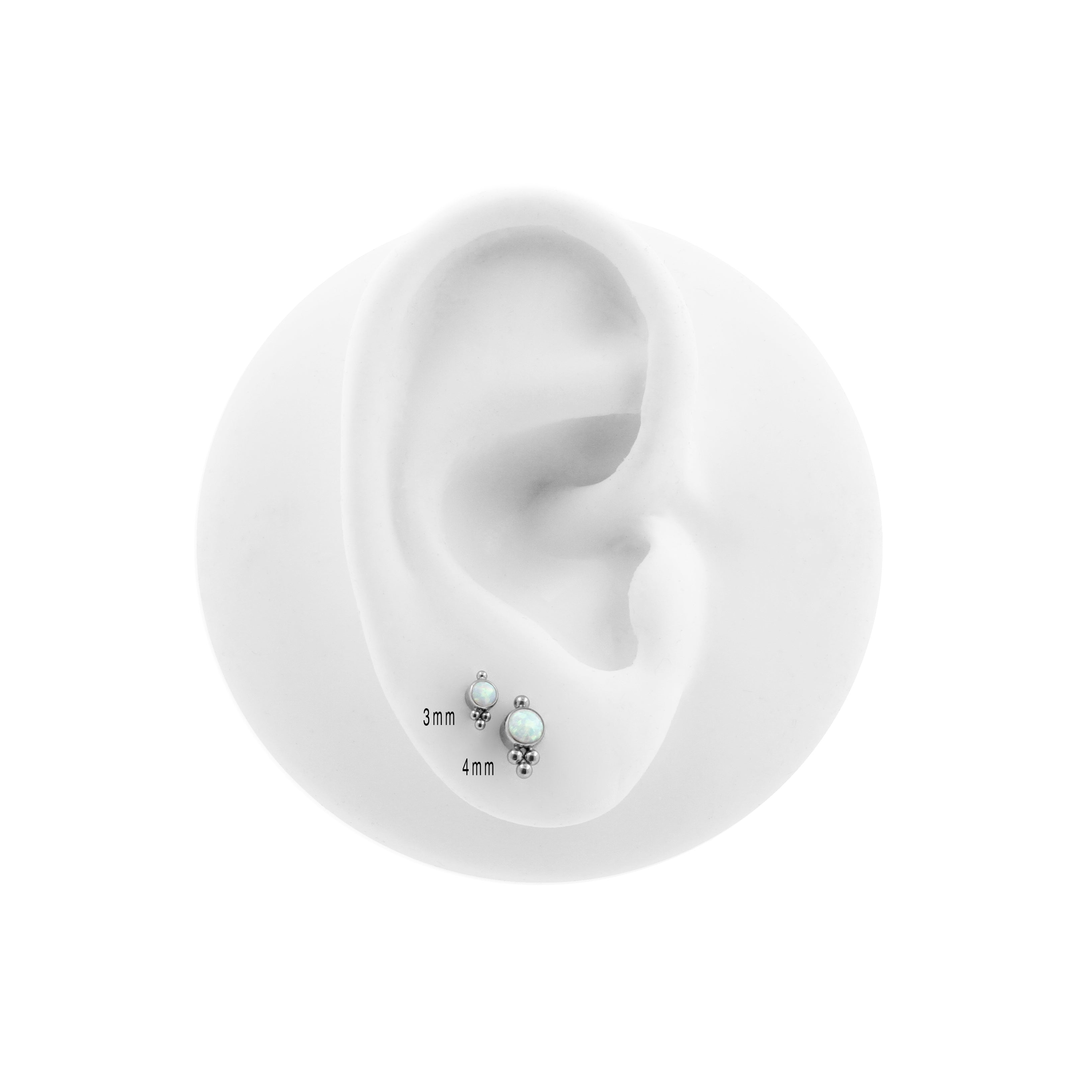 Titanium Opaal Cluster Zilver