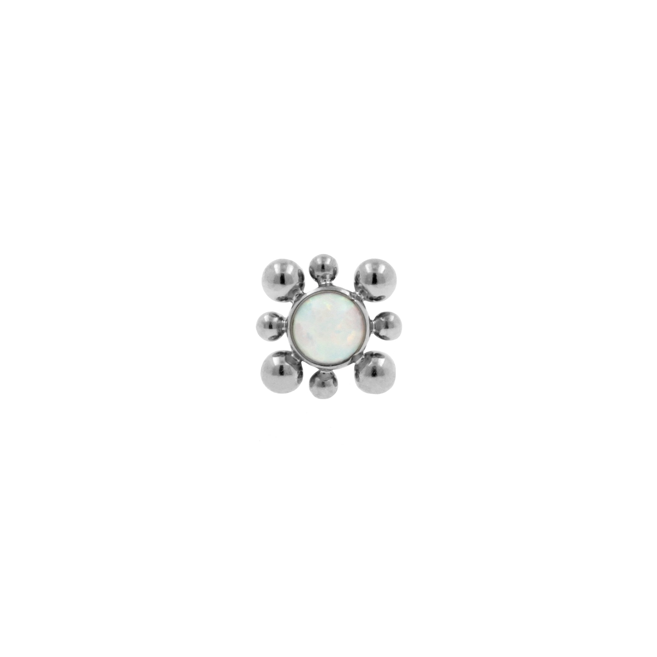 Titanium Opal Cluster Silver
